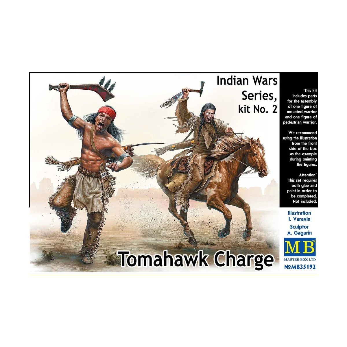 Tomahawk Charge.Indian Wars Series, kit No.2, 1/35 - Master Box Ltd...