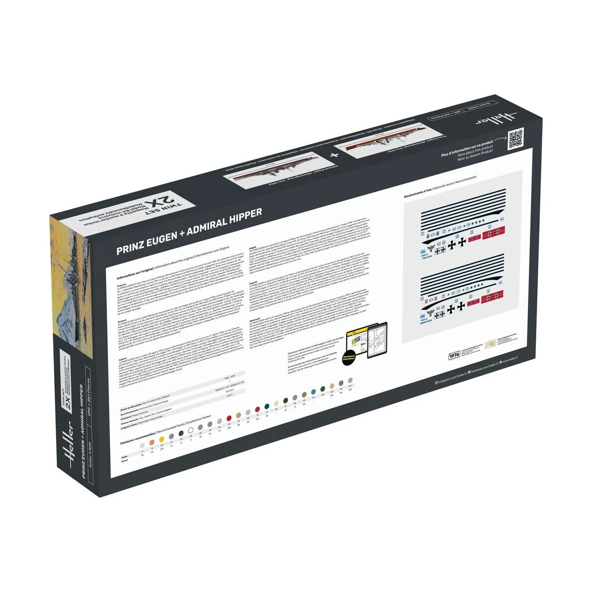 STARTER KIT Twin Set Prinz Eugen + Admiral Hipper, 1/400 - Heller 5... STARTER KIT Twin Set Prinz Eugen + Admiral Hipper, 1/400 - Heller 5...