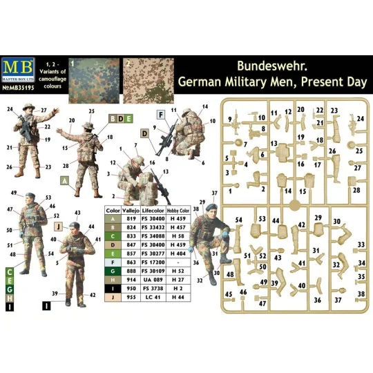 Bundeswehr,German military men, Present day - Master Box Ltd. 35195