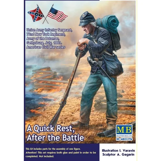 A Quick Rest.After the Battle, UnionArmy Infantry Sergeant, 72nd Ne...