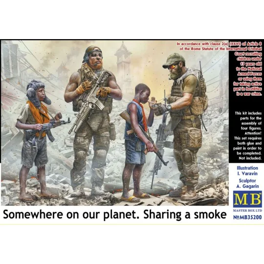 Somewhere on our planet. Sharing a smoke, 1/35 - Master Box Ltd. 35200 Somewhere on our planet. Sharing a smoke, 1/35 - Master Box Ltd. 35200