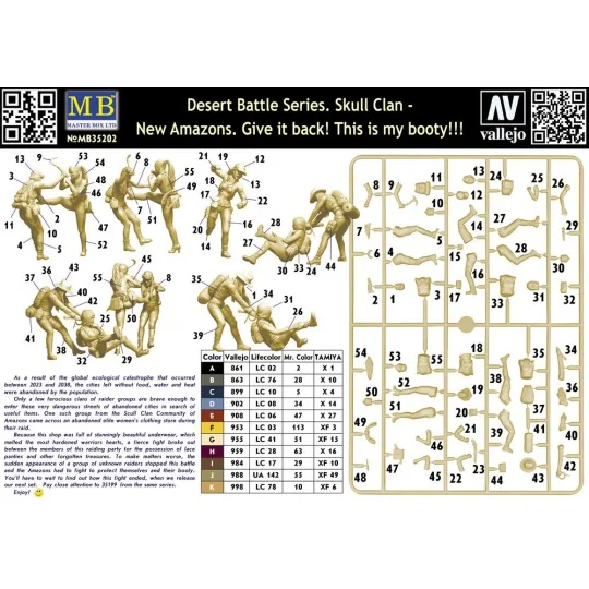 Desert Battle Series. Skull Clan-New Amazons - Master Box Ltd. 35202