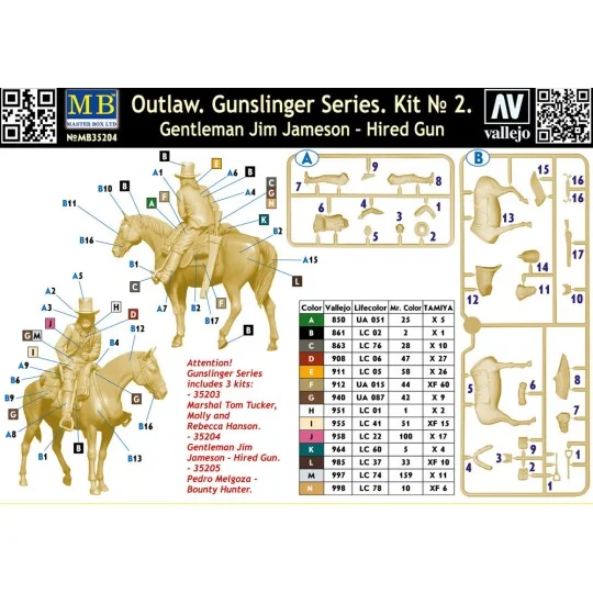 Outlow. Gunslinger series. Kit No.2. Gentleman Jim Jameson - Hired ...