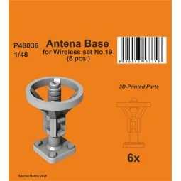 Antena Base for Wireless set No.19 (6 pcs.), 1/48 - CMK 129-P48036