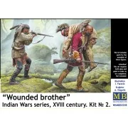 Wounded brother. Indian Wars series, XVIII century. Kit No. 2, 1/35... Wounded brother. Indian Wars series, XVIII century. Kit No. 2, 1/35...