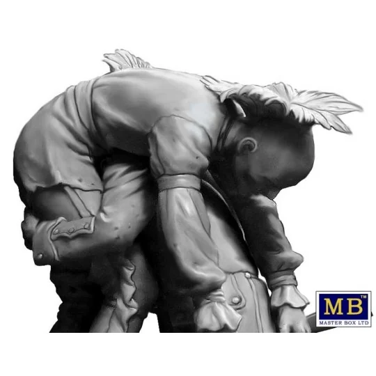 Wounded brother. Indian Wars series, XVIII century. Kit No. 2, 1/35... Wounded brother. Indian Wars series, XVIII century. Kit No. 2, 1/35...