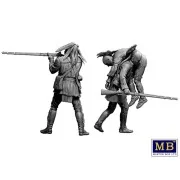 Wounded brother. Indian Wars series, XVIII century. Kit No. 2, 1/35... Wounded brother. Indian Wars series, XVIII century. Kit No. 2, 1/35...