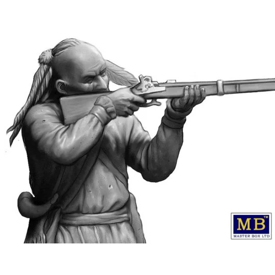 Wounded brother. Indian Wars series, XVIII century. Kit No. 2, 1/35... Wounded brother. Indian Wars series, XVIII century. Kit No. 2, 1/35...