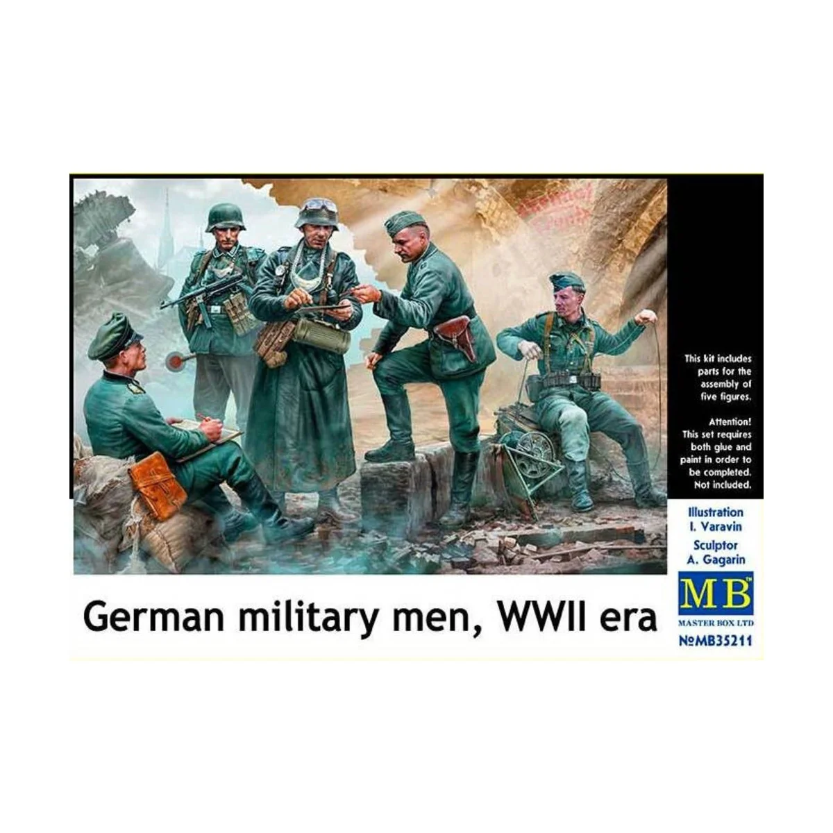 German military men, WWII era - Master Box Ltd. 35211
