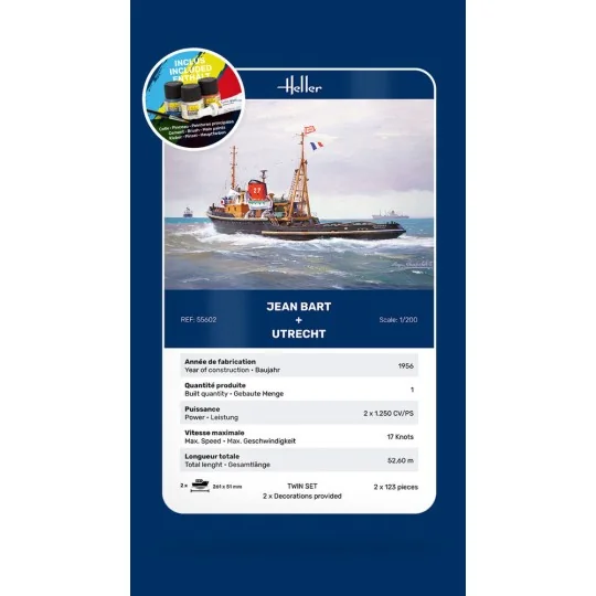 STARTER KIT Twin Set Jean Bart + Utrecht, 1/200 - Heller 55602