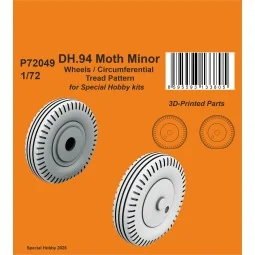 DH.94 Moth Minor Wheels / Circumferential Tread Pattern for Special...