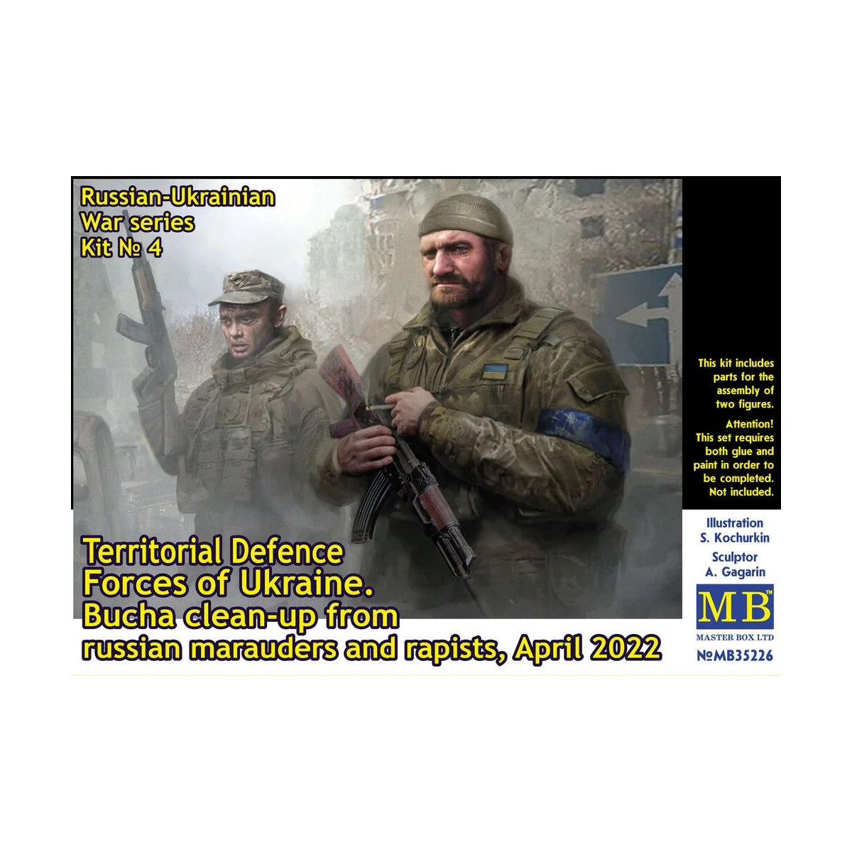 Russian-Ukrai Warseri,Kit No4.Territ DefForc Ukrai.Bucha cle-up mar...