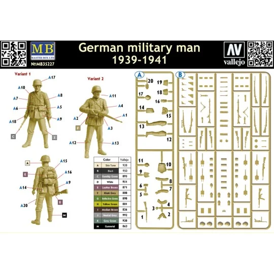 German military man, 1939-1941 - Master Box Ltd. 35227