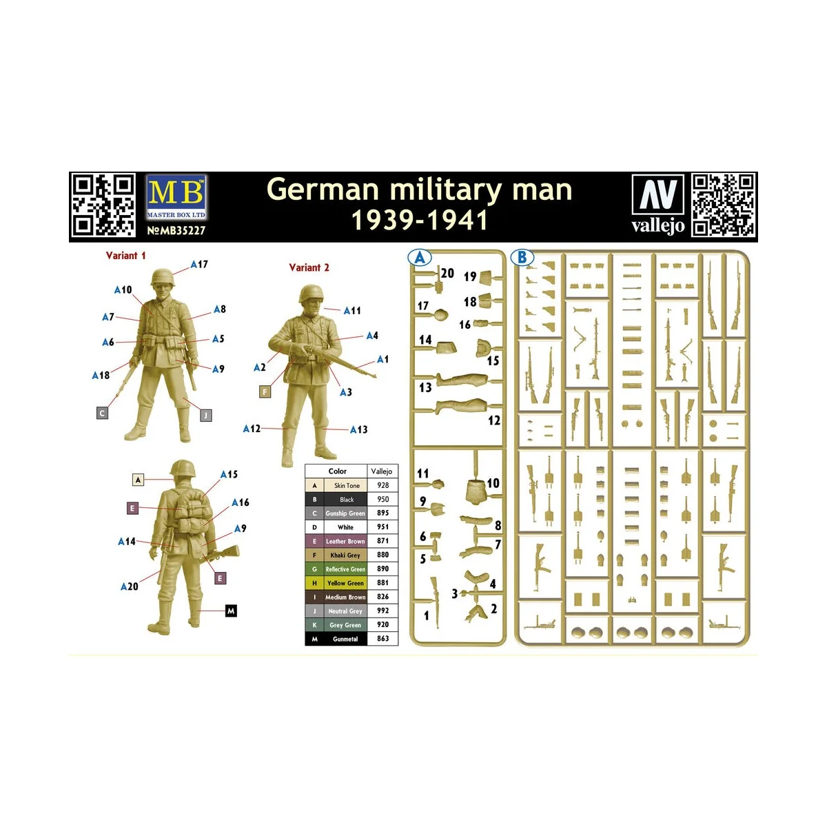 German military man, 1939-1941, 1/35 - Master Box Ltd. 35227
