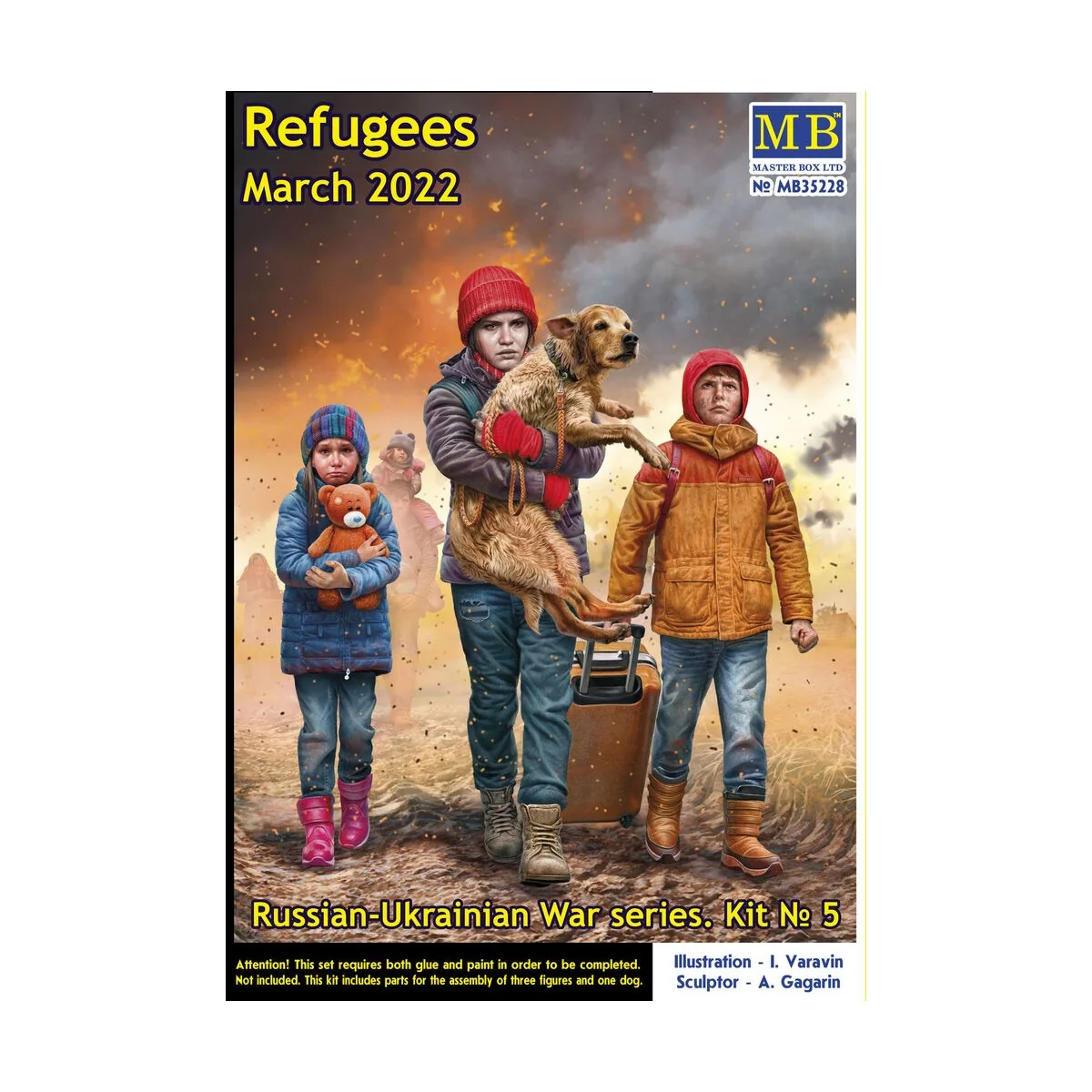 Russian-Ukrainian War series, Kit No 5. Refugees, March 2022 - Mast...
