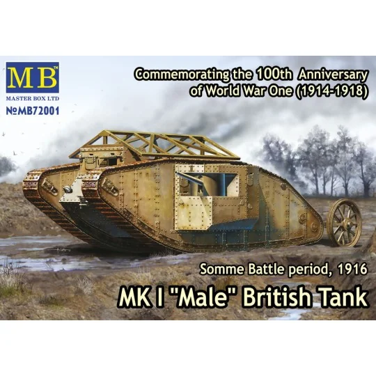 Mk I "Male"British tank, Somme battle1916, 1/72 - Master Box Ltd. 7...