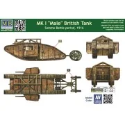 Mk I "Male"British tank, Somme battle1916, 1/72 - Master Box Ltd. 7...