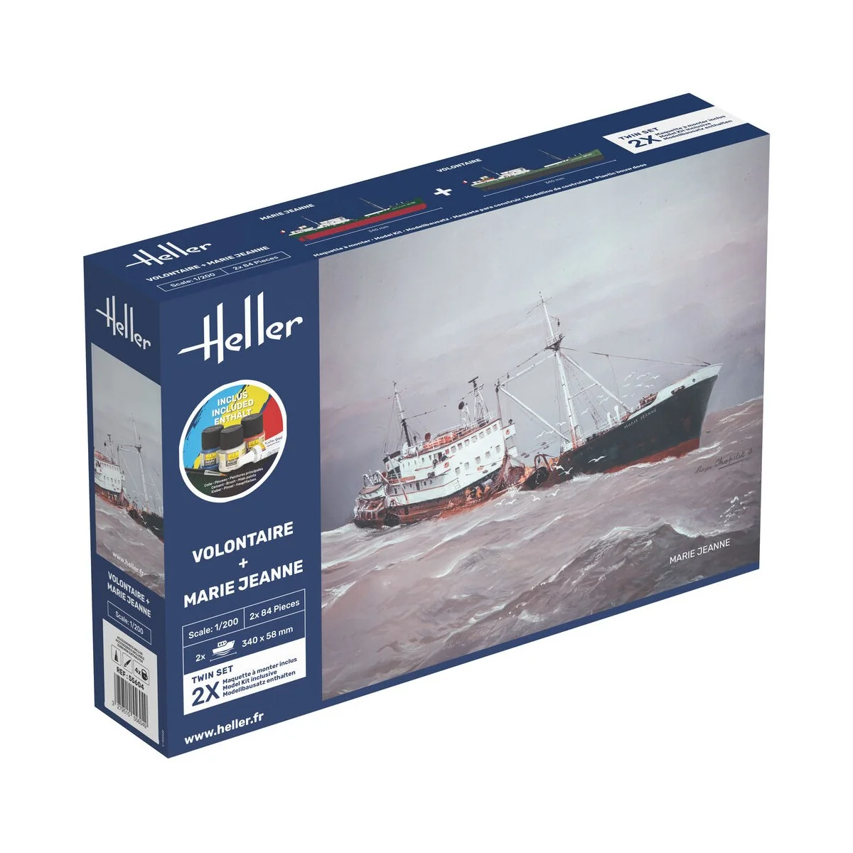 STARTER KIT Twin Set Volontaire + Marie Jeanne, 1/200 - Heller 55604