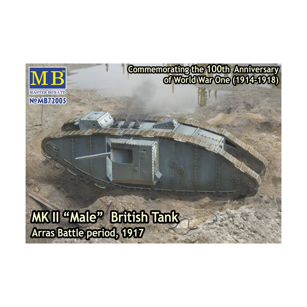 Mk II Male British tank.Arras Battle per - Master Box Ltd. 72005
