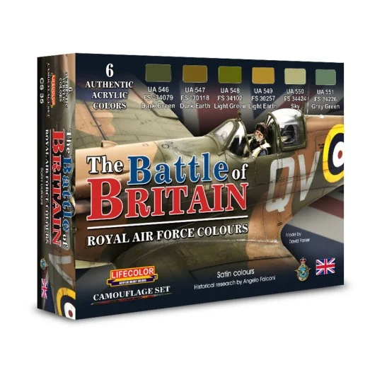 Battle Of Britain, Royal Air Force Colors 6 x 22 ml - Lifecolor CS35