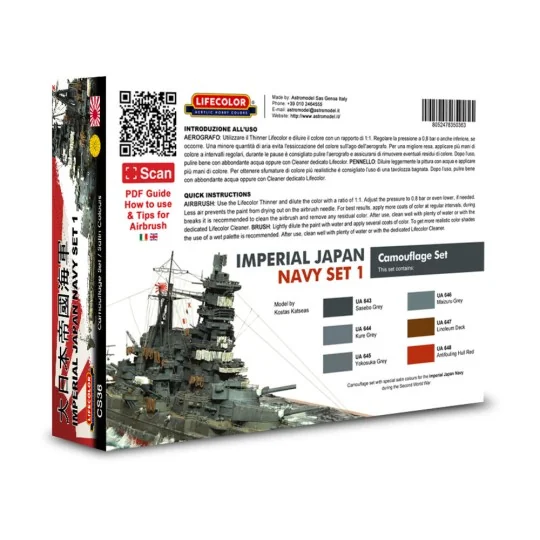 Imperial Japan Navy WWII, Late War, Set N. 1 6 x 22 ml - Lifecolor ...