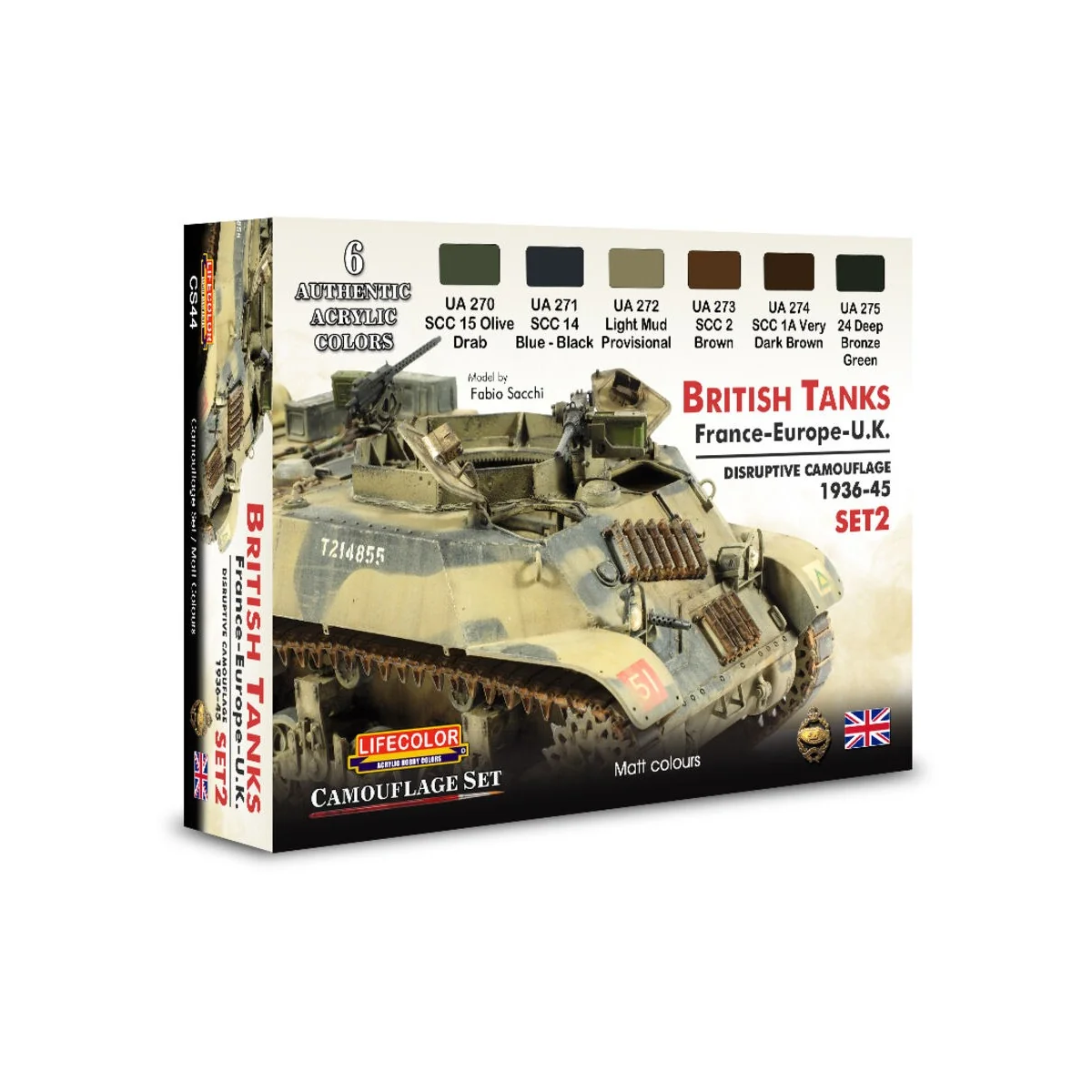 British Tanks, France-Europe, U.K., Disruptive Camouflage, Set 2 6 ...