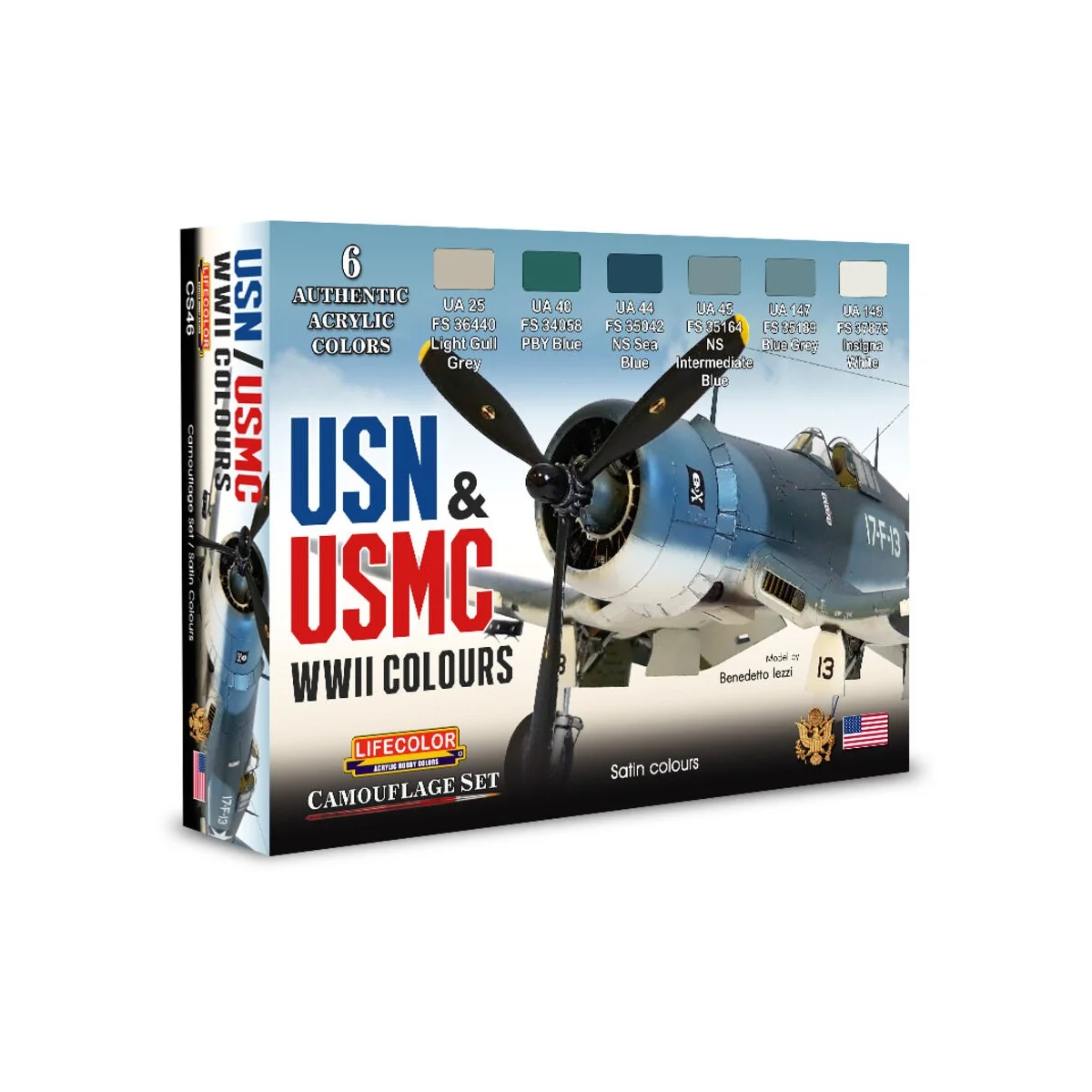 USN & USMC WWII Colors 6 x 22 ml - Lifecolor CS46 USN & USMC WWII Colors 6 x 22 ml - Lifecolor CS46
