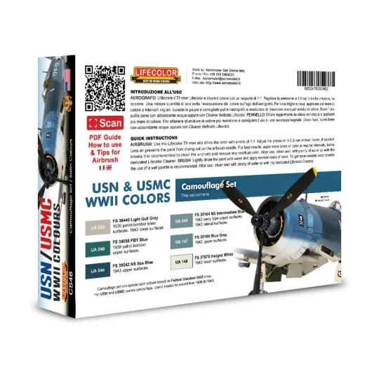 USN & USMC WWII Colors 6 x 22 ml - Lifecolor CS46