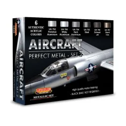 Aircraft– Perfect Metals Set 2 6 x 22 ml - Lifecolor CS48