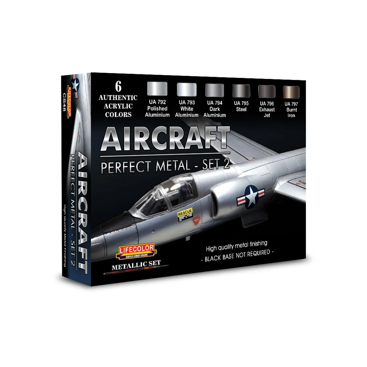 Aircraft– Perfect Metals Set 2 6 x 22 ml - Lifecolor CS48