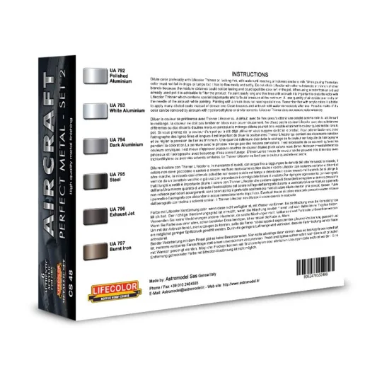 Aircraft– Perfect Metals Set 2 6 x 22 ml - Lifecolor CS48