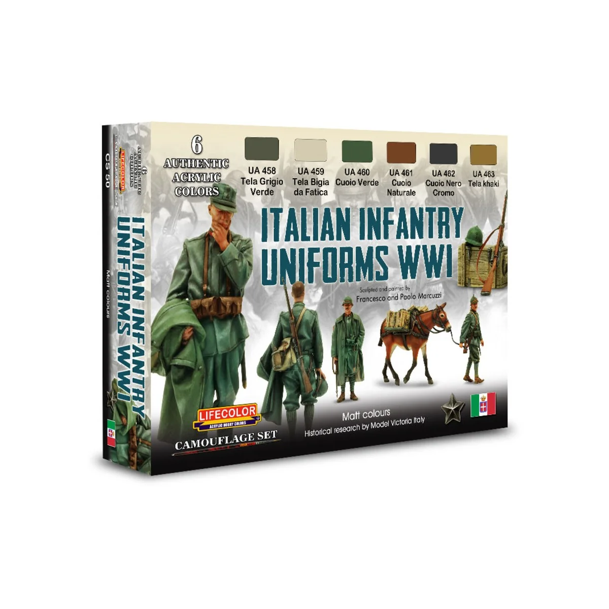 Italian Infantry Uniforms WWI 6 x 22 ml - Lifecolor CS50