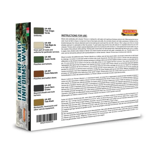 Italian Infantry Uniforms WWI 6 x 22 ml - Lifecolor CS50