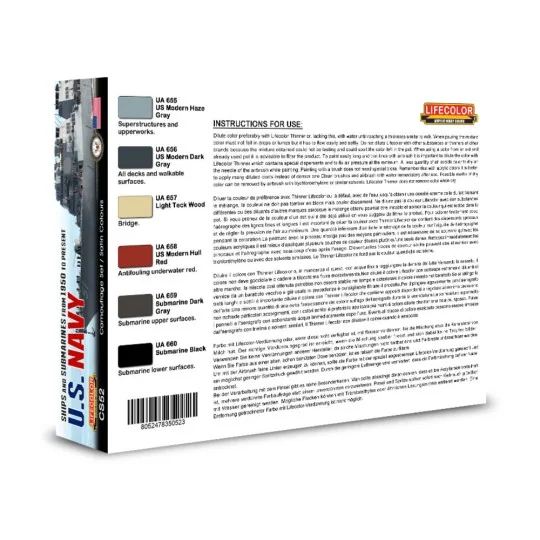 US Navy From 1950 To Present 6 x 22 ml - Lifecolor CS52 US Navy From 1950 To Present 6 x 22 ml - Lifecolor CS52