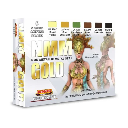 NMM – Non Metallic Metal – Set 1 GOLD 6 x 22 ml - Lifecolor CS53