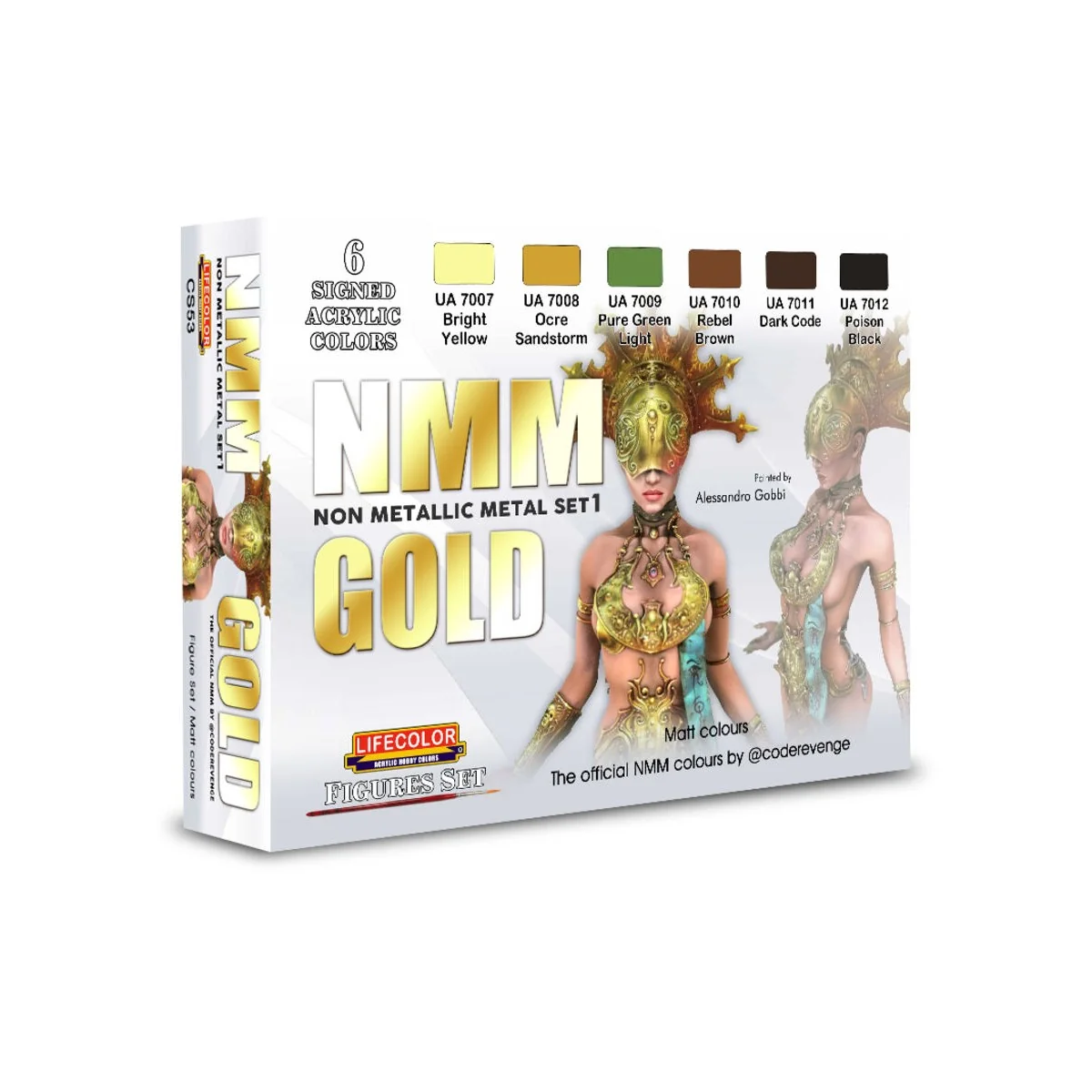 NMM – Non Metallic Metal – Set 1 GOLD 6 x 22 ml - Lifecolor CS53