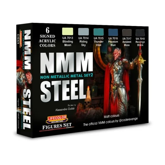 NMM – Non Metallic Metal – Set 2 STEEL 6 x 22 ml - Lifecolor CS54