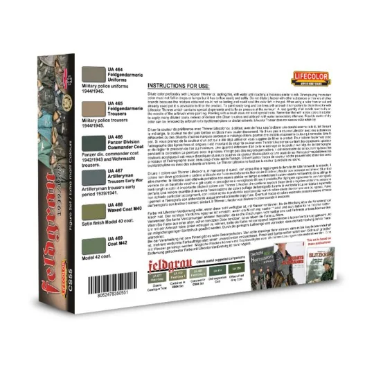 Feldgrau – 1943-1945 – German Military Uniforms 6 x 22 ml - Lifecol... Feldgrau – 1943-1945 – German Military Uniforms 6 x 22 ml - Lifecol...