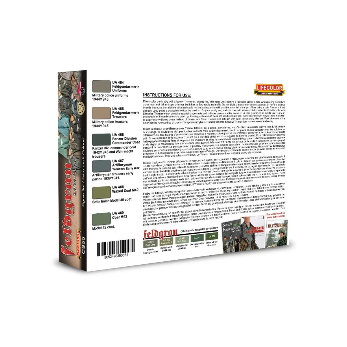 Feldgrau – 1943-1945 – German Military Uniforms 6 x 22 ml - Lifecol... Feldgrau – 1943-1945 – German Military Uniforms 6 x 22 ml - Lifecol...