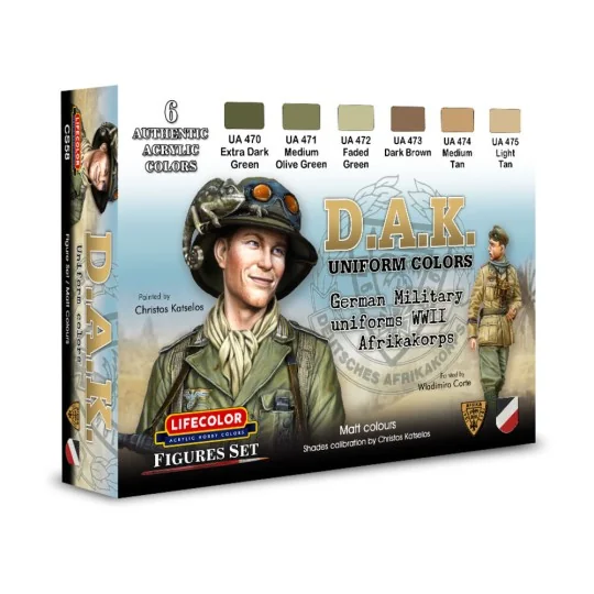 D.A.K. Uniform Colors 6 x 22 ml - Lifecolor CS58
