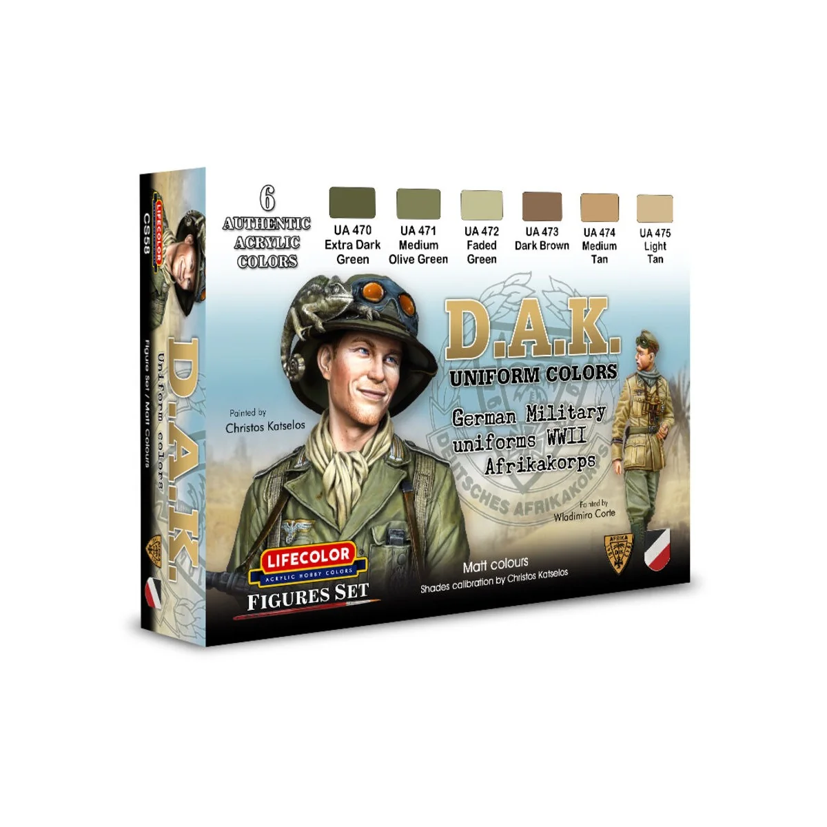 D.A.K. Uniform Colors 6 x 22 ml - Lifecolor CS58