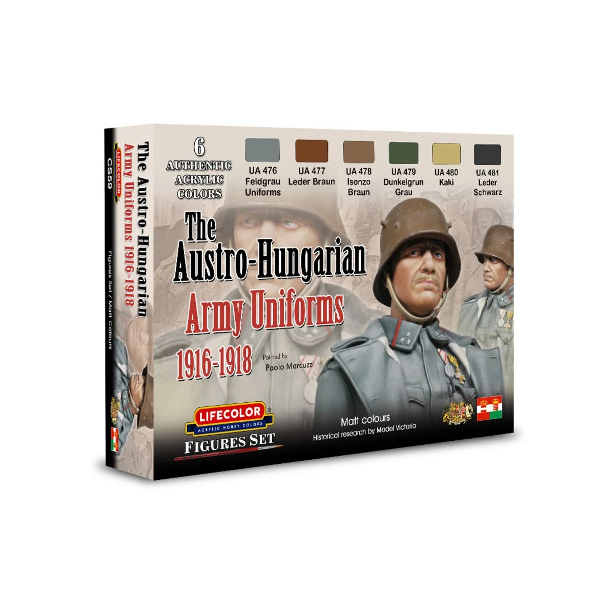 The Austro-Hungarian Army Uniforms 1916-1918 6 x 22 ml - Lifecolor ...