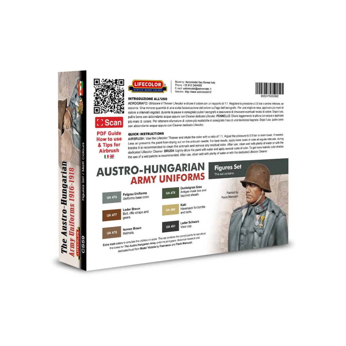 The Austro-Hungarian Army Uniforms 1916-1918 6 x 22 ml - Lifecolor ...