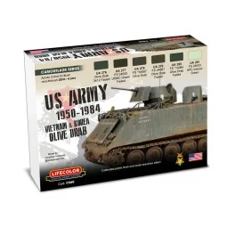 US Army 1950/84 Vietnam & Korea Olive Drab 6 x 22 ml - Lifecolor CS60