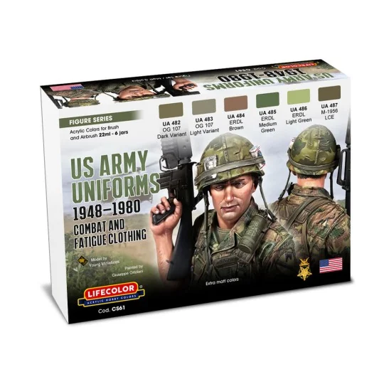 US Army Uniforms 1948-1980 6 x 22 ml - Lifecolor CS61