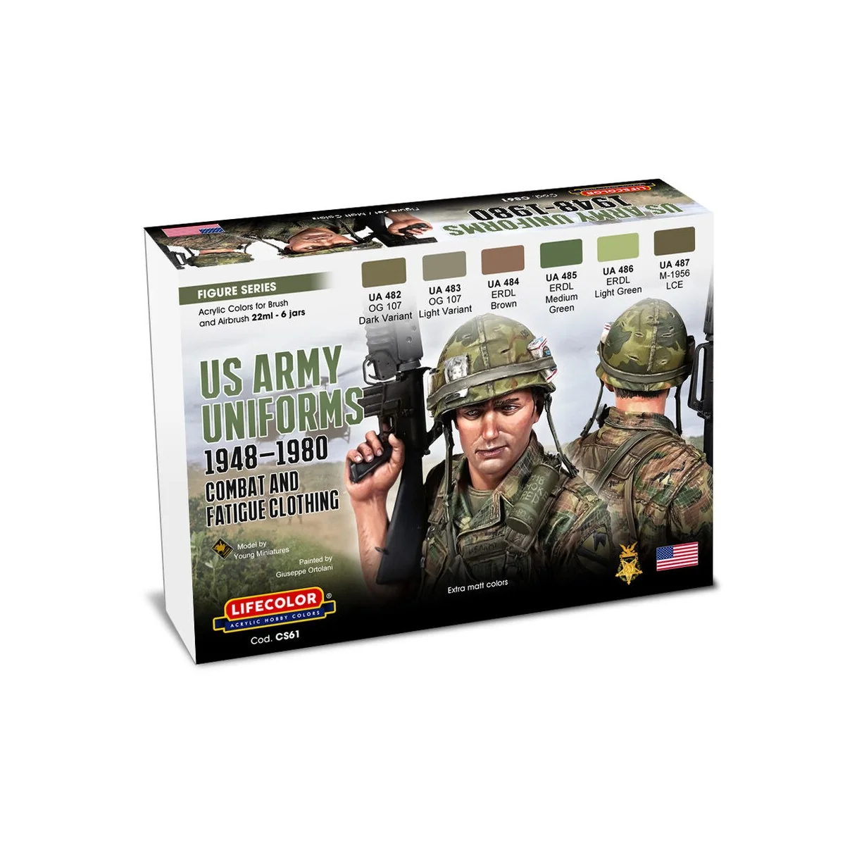 US Army Uniforms 1948-1980 6 x 22 ml - Lifecolor CS61