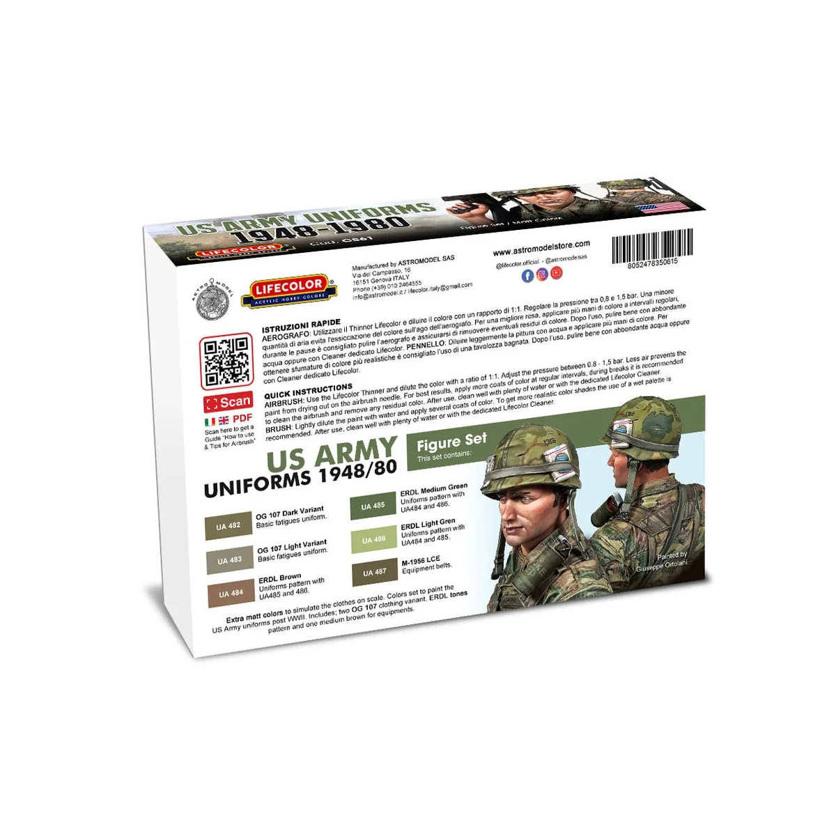 US Army Uniforms 1948-1980 6 x 22 ml - Lifecolor CS61