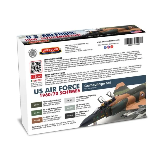 US Air Force 1960-1970 Camouflage 6 x 22 ml - Lifecolor CS62