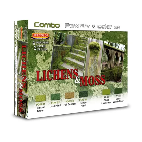Lichens & Moss 6 x 22 ml - Lifecolor SPG06 Lichens & Moss 6 x 22 ml - Lifecolor SPG06