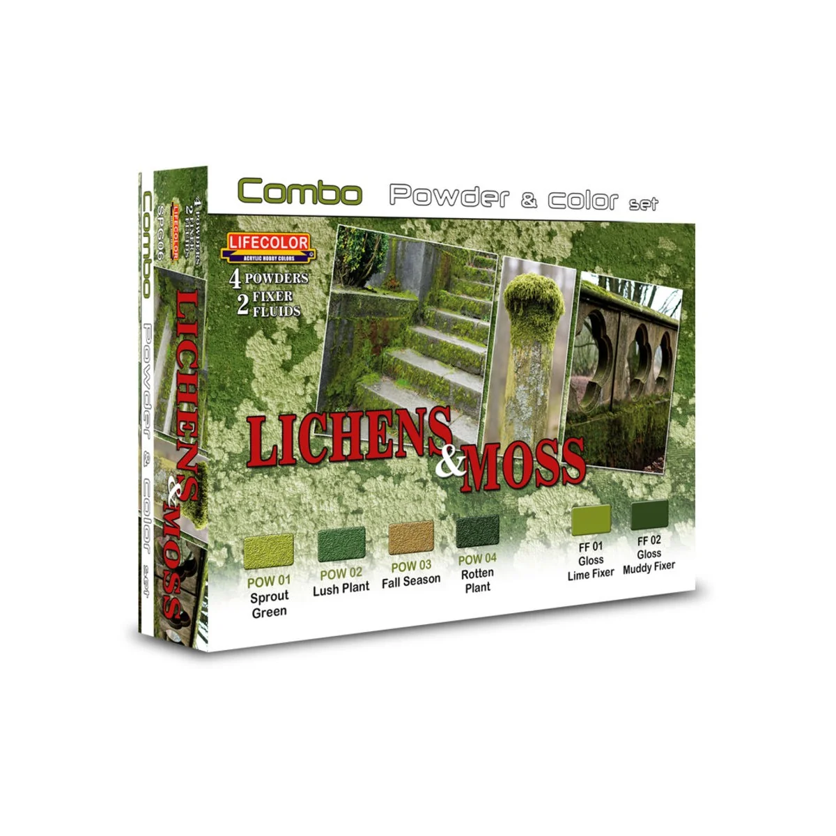 Lichens & Moss 6 x 22 ml - Lifecolor SPG06 Lichens & Moss 6 x 22 ml - Lifecolor SPG06